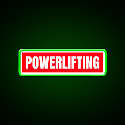 Powerlifting Red Logo Gym Fitness Led Neon Sign Rgb Color