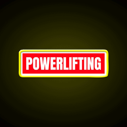 Powerlifting Red Logo Gym Fitness Led Neon Sign Rgb Color