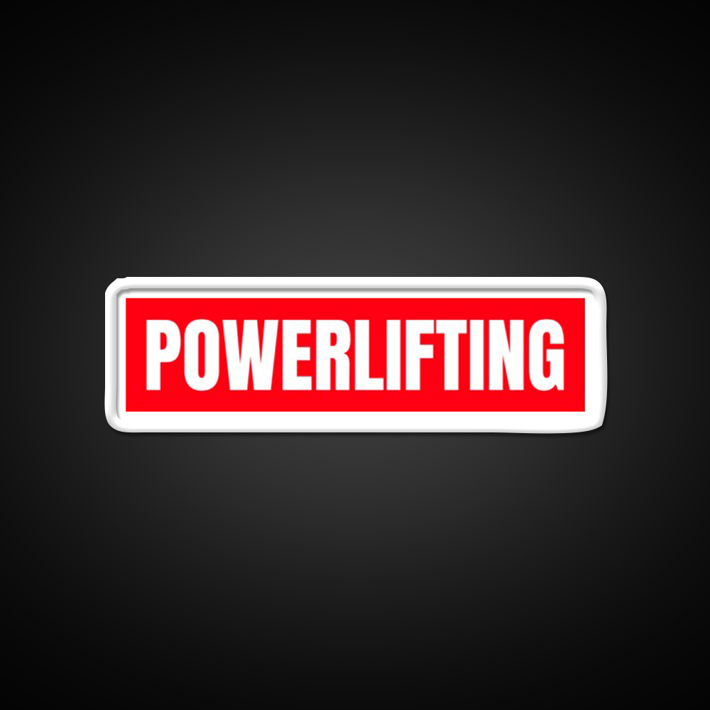 Powerlifting Red Logo Gym Fitness Led Neon Sign Rgb Color