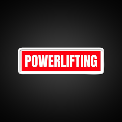 Powerlifting Red Logo Gym Fitness Led Neon Sign Rgb Color
