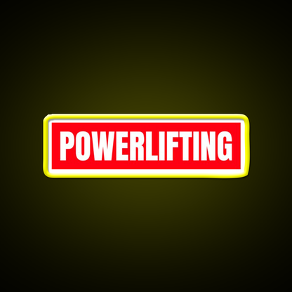 Powerlifting Red Logo Gym Fitness Led Neon Sign Rgb Color