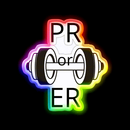 Pr Or Er Gym Fitness Led Neon Sign Gym Room Sign Rgb Color