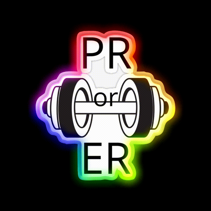 Pr Or Er Gym Fitness Led Neon Sign Gym Room Sign Rgb Color