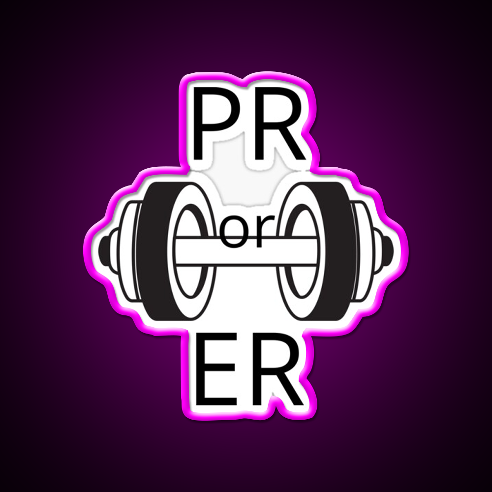 Pr Or Er Gym Fitness Led Neon Sign Gym Room Sign Rgb Color