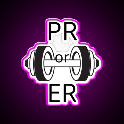 Pr Or Er Gym Fitness Led Neon Sign Gym Room Sign Rgb Color