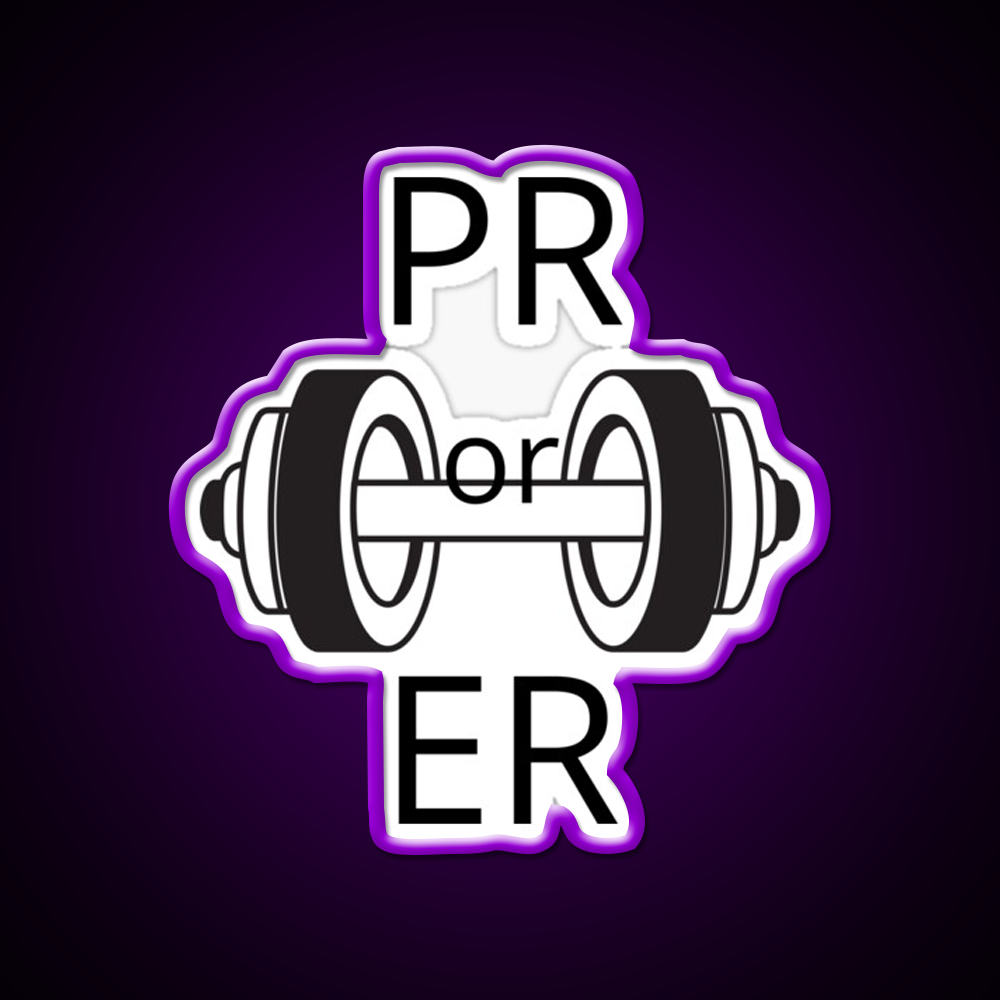 Pr Or Er Gym Fitness Led Neon Sign Gym Room Sign Rgb Color