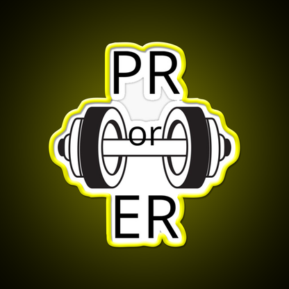 Pr Or Er Gym Fitness Led Neon Sign Gym Room Sign Rgb Color