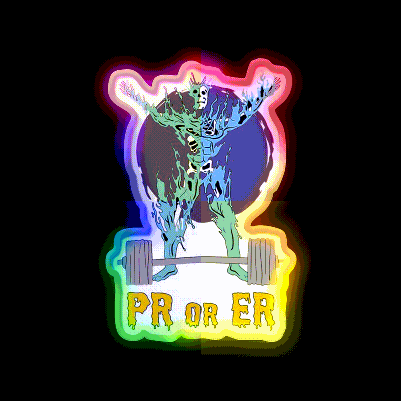 Pr Or Er Weightlifting Bodybuilding Fitness Gym Fitness Led Neon Sign Rgb Color