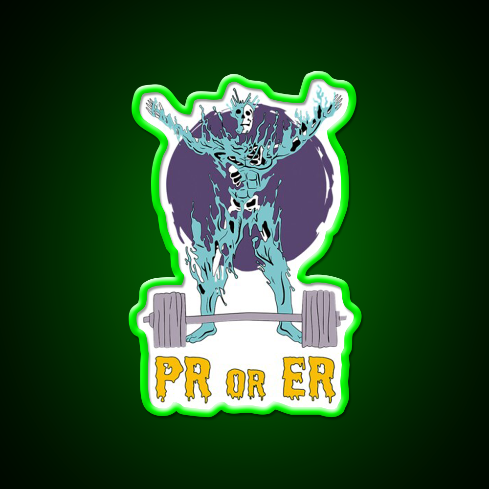 Pr Or Er Weightlifting Bodybuilding Fitness Gym Fitness Led Neon Sign Rgb Color