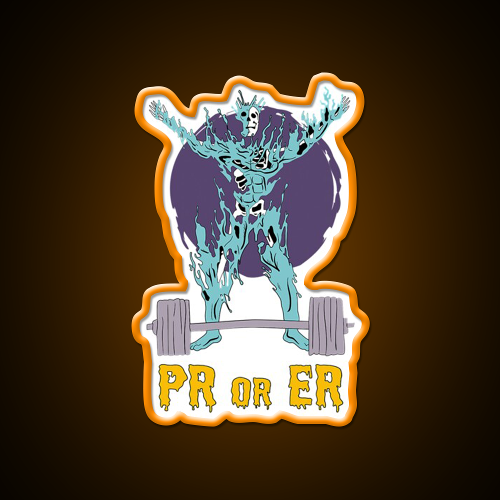 Pr Or Er Weightlifting Bodybuilding Fitness Gym Fitness Led Neon Sign Rgb Color