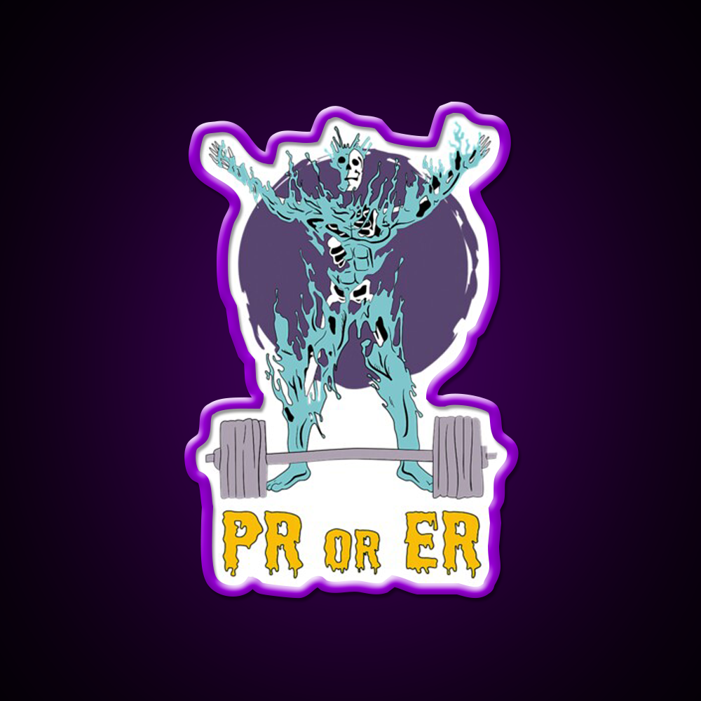 Pr Or Er Weightlifting Bodybuilding Fitness Gym Fitness Led Neon Sign Rgb Color