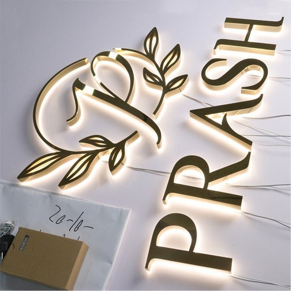 Prash With Logo 3D Backlit Channel Letters Led Light Sign - Shineneon