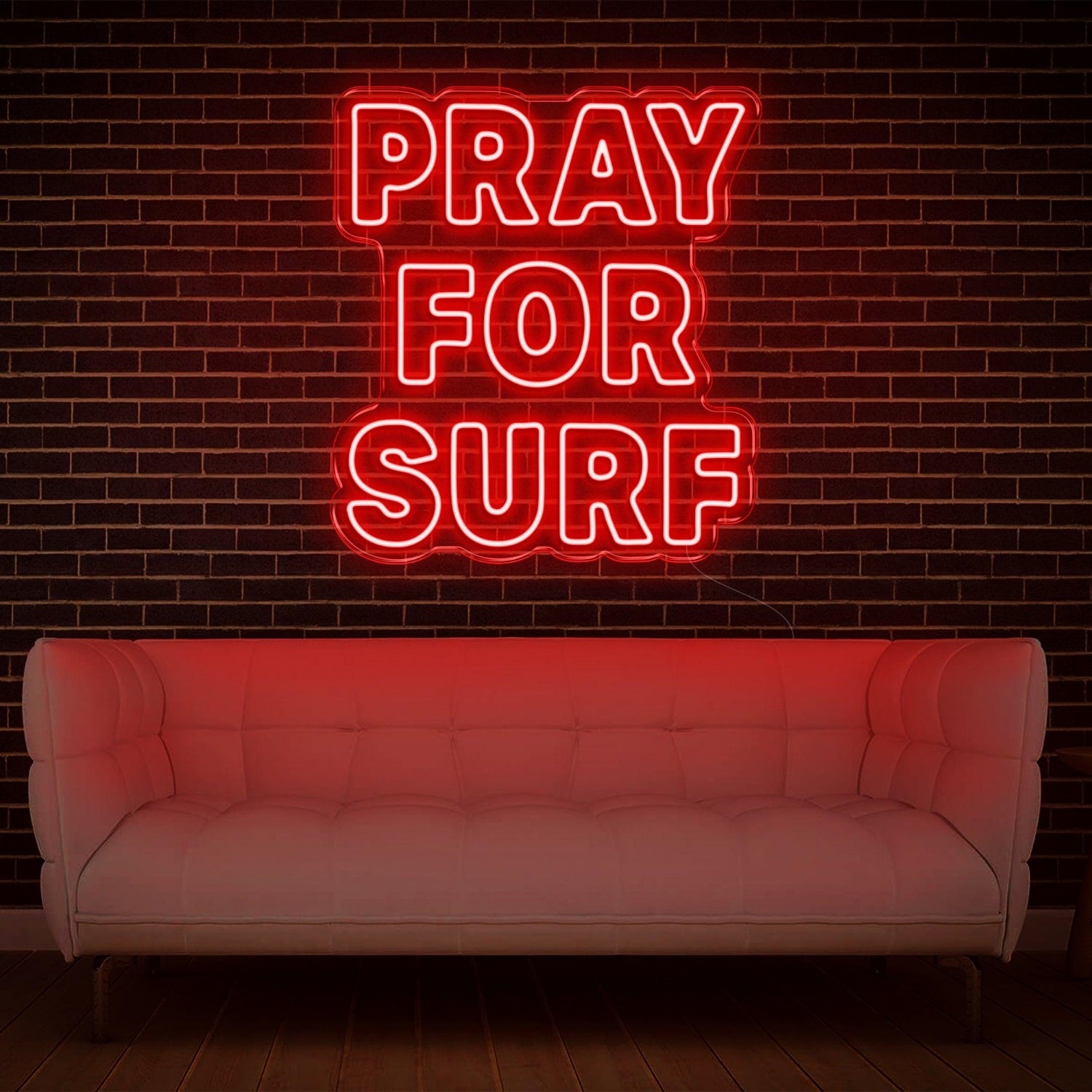Pray For Surf Blue Led Neon Sign Indoor Wall Art Decor | Shineneon