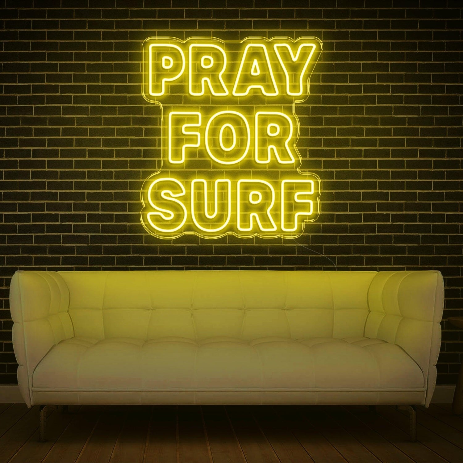 Pray For Surf Blue Led Neon Sign Indoor Wall Art Decor | Shineneon