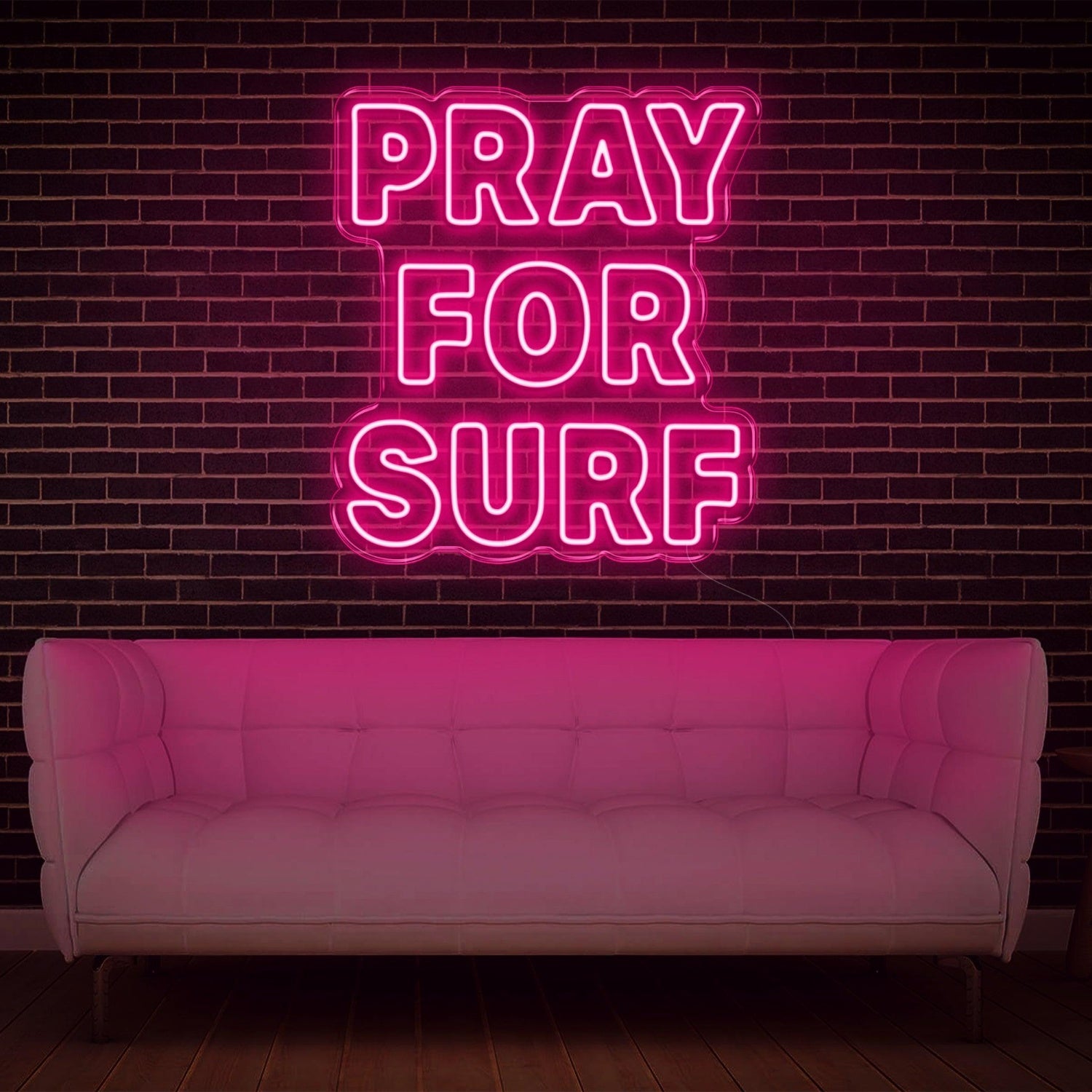 Pray For Surf Blue Led Neon Sign Indoor Wall Art Decor | Shineneon