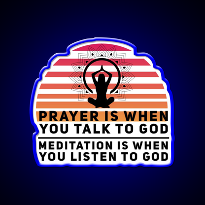Prayer Is When You Talk To God Yoga Led Neon Sign Rgb Color