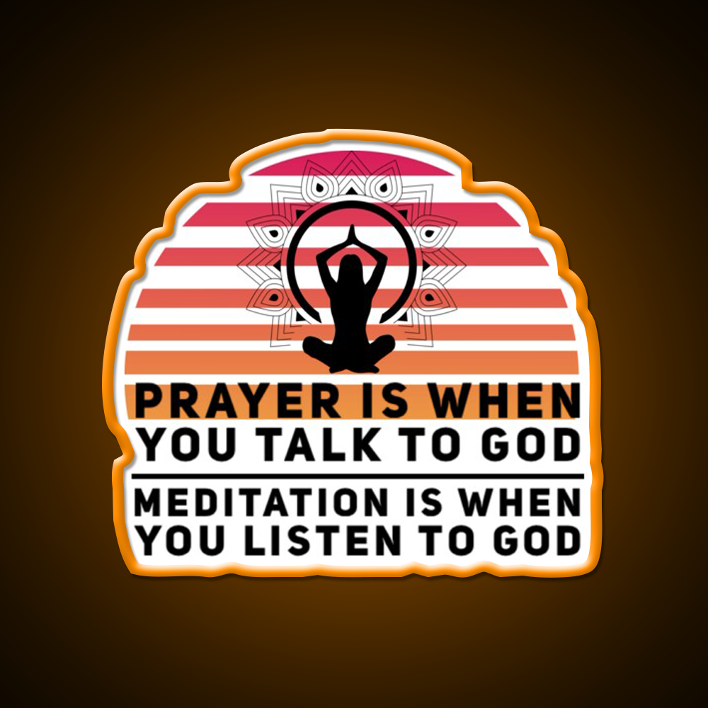 Prayer Is When You Talk To God Yoga Led Neon Sign Rgb Color