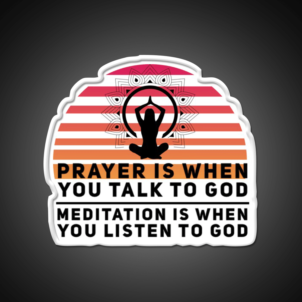 Prayer Is When You Talk To God Yoga Led Neon Sign Rgb Color - Shineneon
