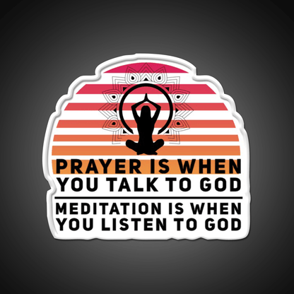 Prayer Is When You Talk To God Yoga Led Neon Sign Rgb Color - Shineneon