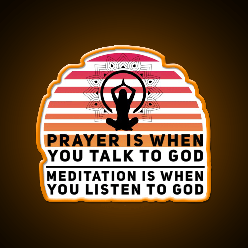 Prayer Is When You Talk To God Yoga Led Neon Sign Rgb Color - Shineneon