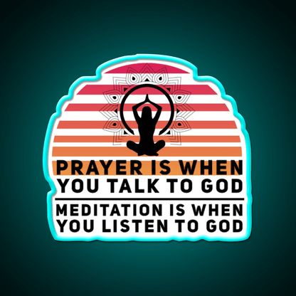 Prayer Is When You Talk To God Yoga Led Neon Sign Rgb Color - Shineneon