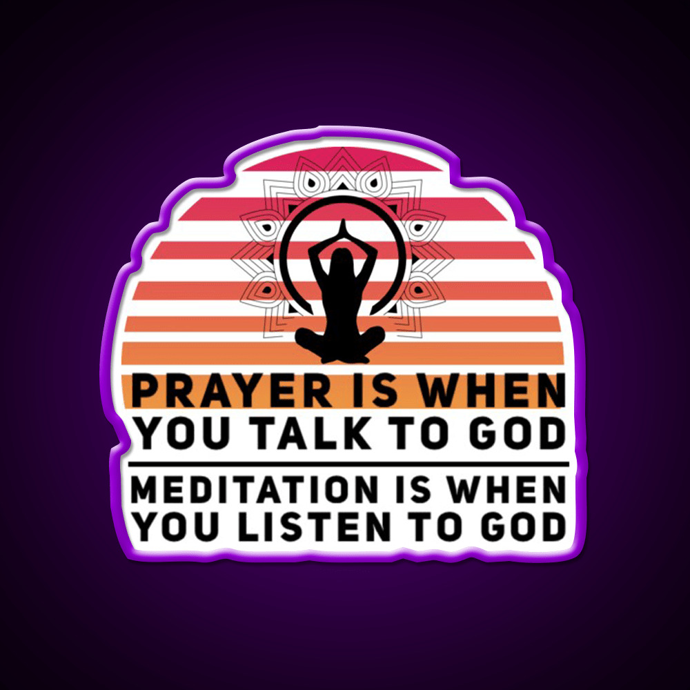 Prayer Is When You Talk To God Yoga Led Neon Sign Rgb Color - Shineneon
