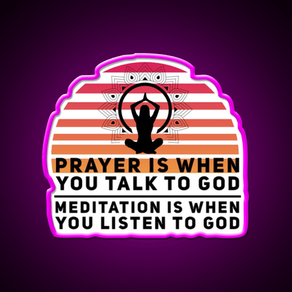 Prayer Is When You Talk To God Yoga Led Neon Sign Rgb Color - Shineneon