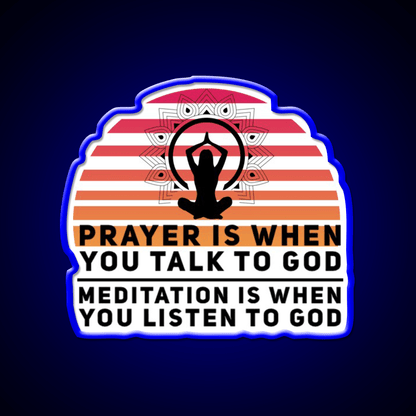 Prayer Is When You Talk To God Yoga Led Neon Sign Rgb Color - Shineneon