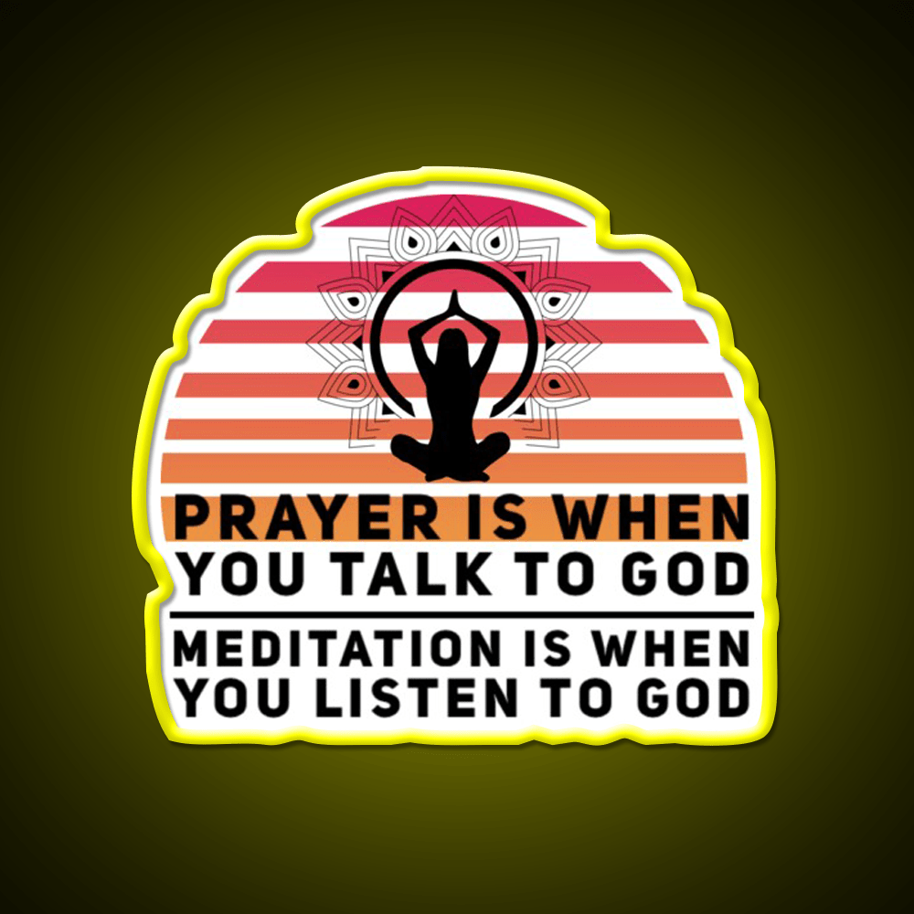 Prayer Is When You Talk To God Yoga Led Neon Sign Rgb Color - Shineneon