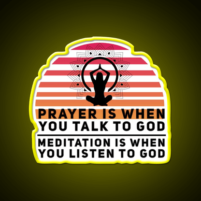 Prayer Is When You Talk To God Yoga Led Neon Sign Rgb Color - Shineneon