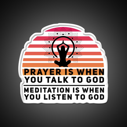 Prayer Is When You Talk To God Yoga Led Neon Sign Rgb Color