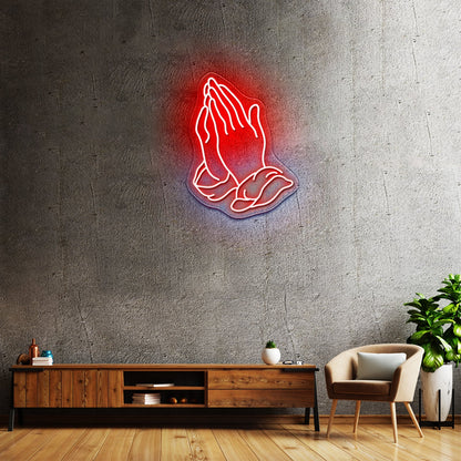 Praying Hands Neon Sign For A Bar - Shineneon