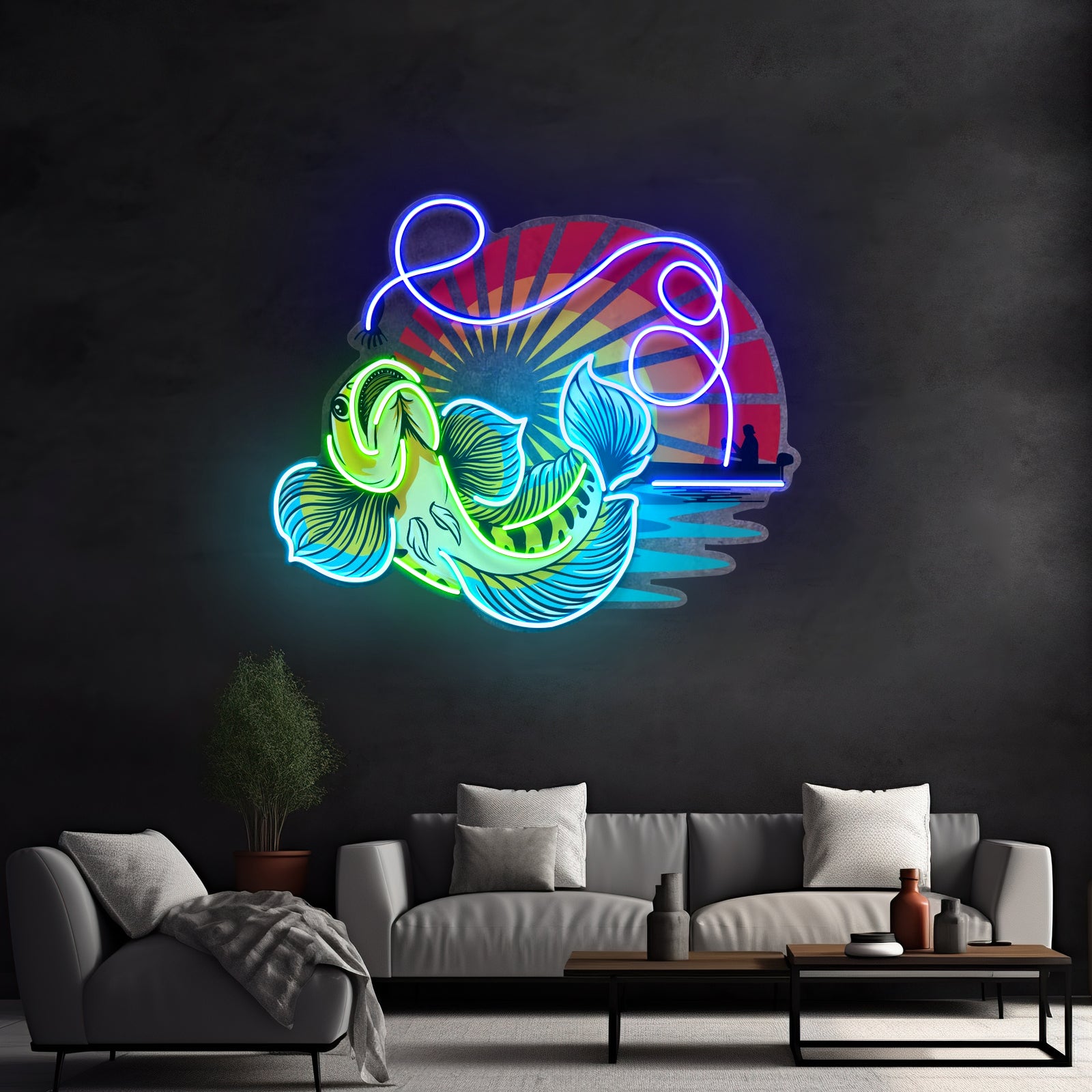 Predator Fishing Led Neon Sign Light Custom Led Signs