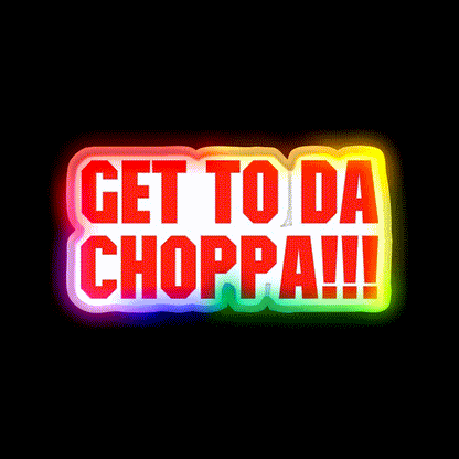 Predator Get To Da Choppa Gym Fitness Led Neon Sign Rgb Color