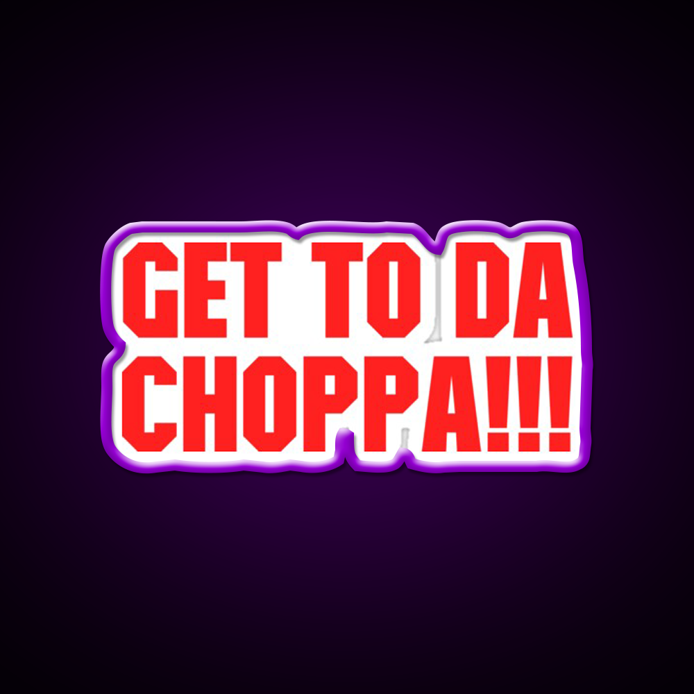 Predator Get To Da Choppa Gym Fitness Led Neon Sign Rgb Color