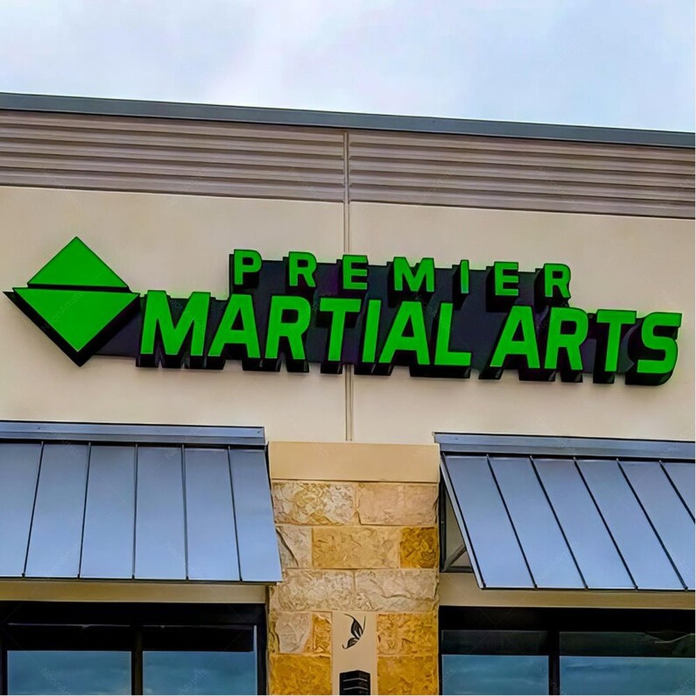 Premier Martial Arts 3D Frontlit And Backlit Channel Letter Led Light Sign - Shineneon