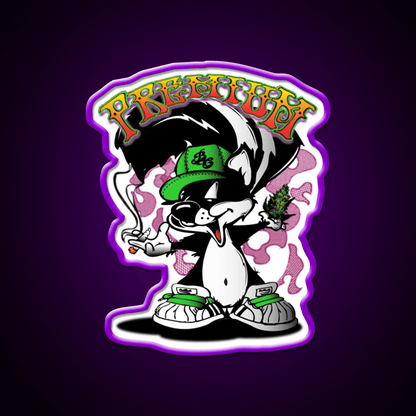 Premium Skunk Strain Art Hemp Inspired Green Leaf Led Neon Sign Rgb Color - Shineneon
