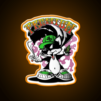 Premium Skunk Strain Art Hemp Inspired Green Leaf Led Neon Sign Rgb Color - Shineneon