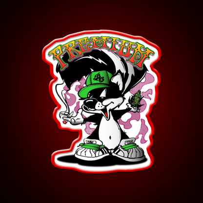 Premium Skunk Strain Art Hemp Inspired Green Leaf Led Neon Sign Rgb Color - Shineneon