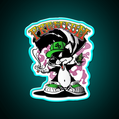 Premium Skunk Strain Art Hemp Inspired Green Leaf Led Neon Sign Rgb Color - Shineneon