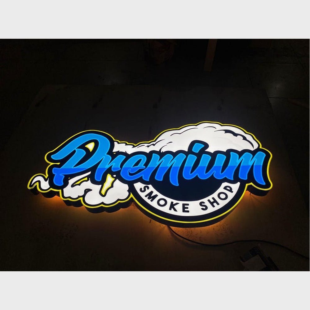 Premium Smoke Shop 3D Frontlit And Backlit Channel Letter Led Light Sign - Shineneon