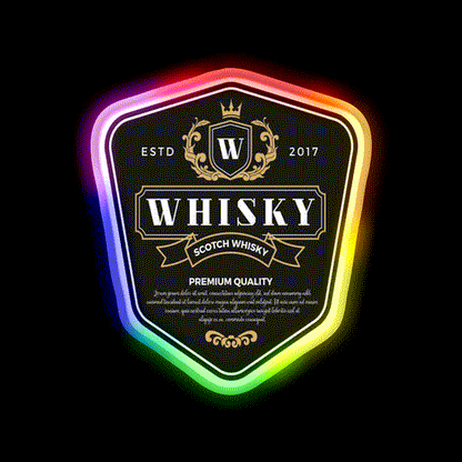 Premium Whisky Alcohol Whiskey Drink Bar Led Neon Sign Rgb Color