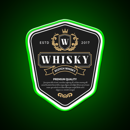 Premium Whisky Alcohol Whiskey Drink Bar Led Neon Sign Rgb Color