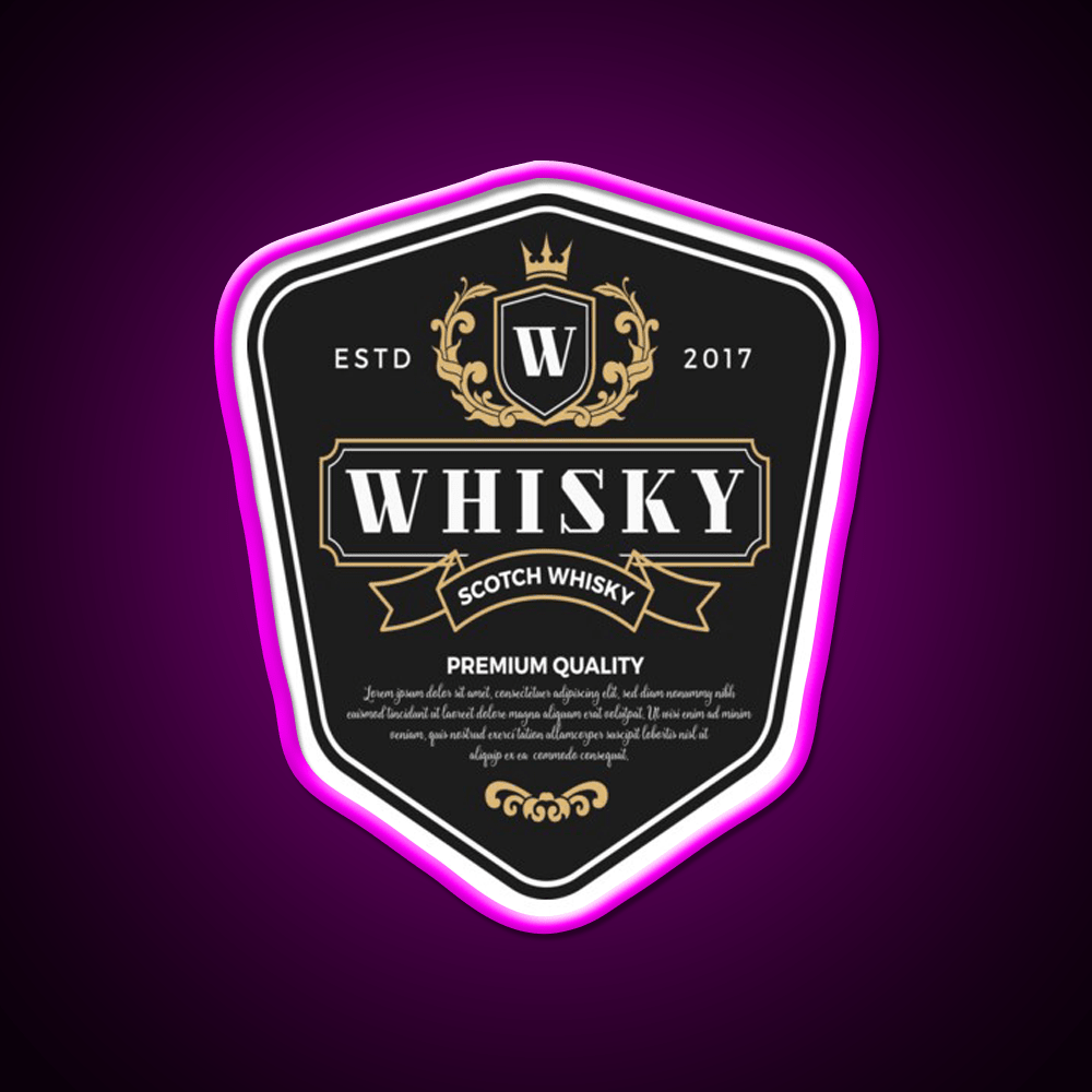 Premium Whisky Alcohol Whiskey Drink Bar Led Neon Sign Rgb Color - Shineneon