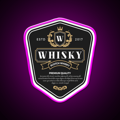 Premium Whisky Alcohol Whiskey Drink Bar Led Neon Sign Rgb Color - Shineneon