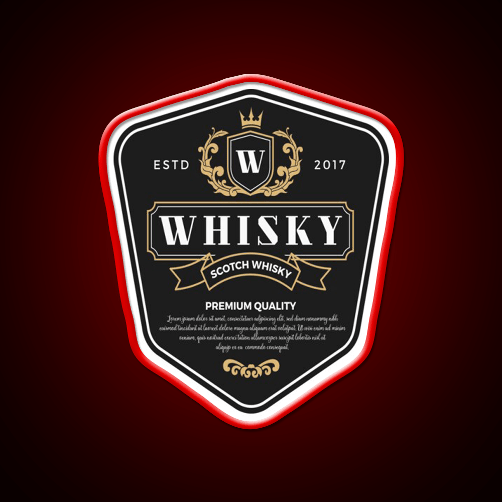 Premium Whisky Alcohol Whiskey Drink Bar Led Neon Sign Rgb Color - Shineneon