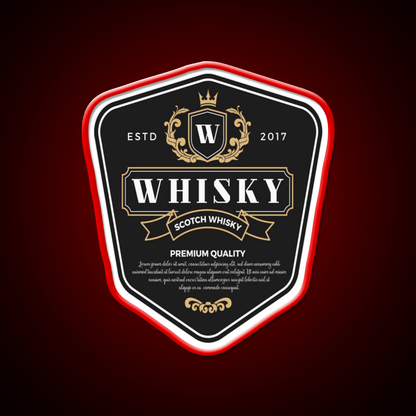 Premium Whisky Alcohol Whiskey Drink Bar Led Neon Sign Rgb Color - Shineneon