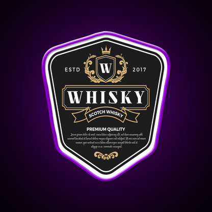 Premium Whisky Alcohol Whiskey Drink Bar Led Neon Sign Rgb Color - Shineneon