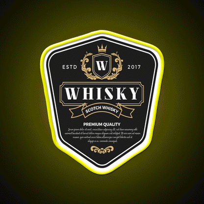 Premium Whisky Alcohol Whiskey Drink Bar Led Neon Sign Rgb Color