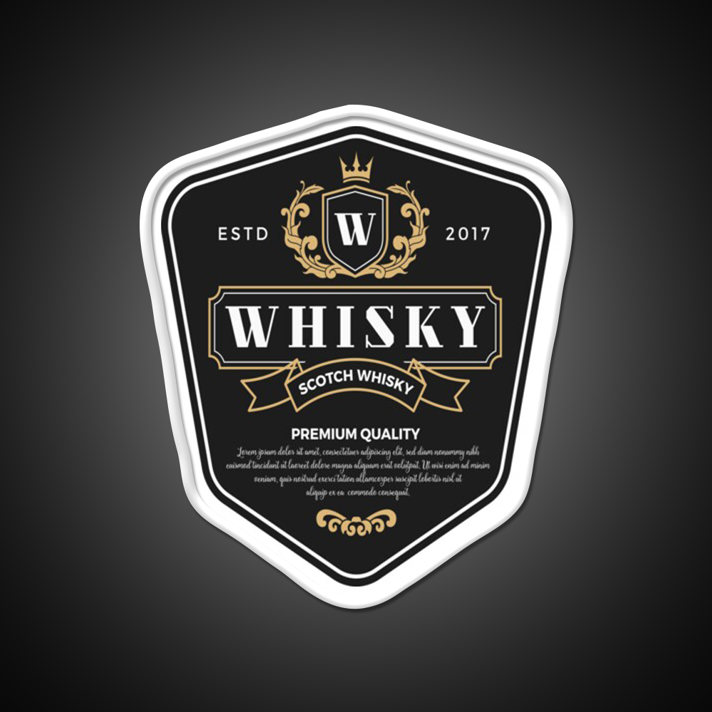 Premium Whisky Alcohol Whiskey Drink Bar Led Neon Sign Rgb Color